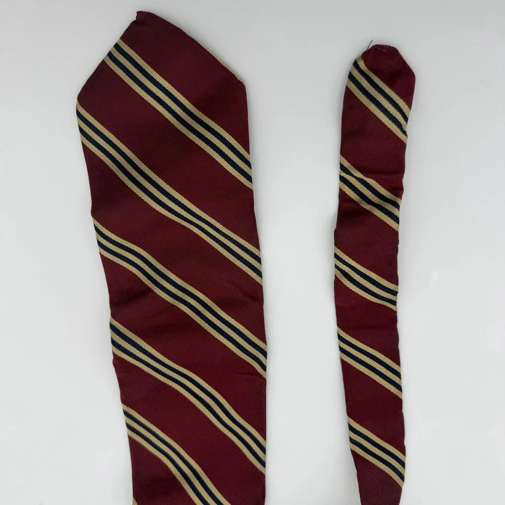 BROOKS BROTHERS Men's Neck Tie 100% Silk Striped USA made woven in England
